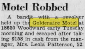 Goldenaire Motel - Feb 1963 Robbery (newer photo)
